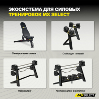 Гантели регулируемые MX SELECT MX100 EVO 2 шт (эргономичная прорезиненная рукоять)