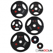 Чёрные обрезиненные олимпийские диски Quantum Fitness QWP01 (Pangolin Fitness WP074B) 1.25 кг
