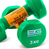 Гантели для аэробики виниловые BRONZE GYM FA-VD3 3 кг (пара)
