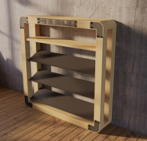 Стеллаж из дуба с усиленными полками DESIRE FITNESS Eco Hard Rack