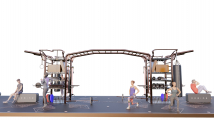 Двойная уличная мультистанция с рукоходом DESIRE FITNESS Open Air Quattro Double